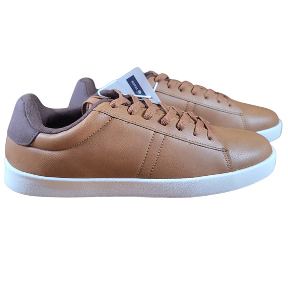 Royal Class Other - Royal Class Men's Dress Sneaker Size 9 Vegan Leather Casual Brown Lace Up Casual